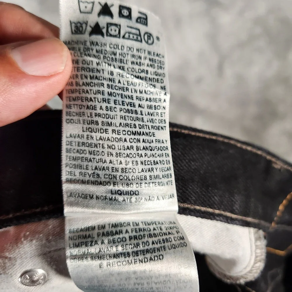 Levi's 505 Jeans Men's 42X30 (Tag 44X30) Black Y2K 90s Straight‎